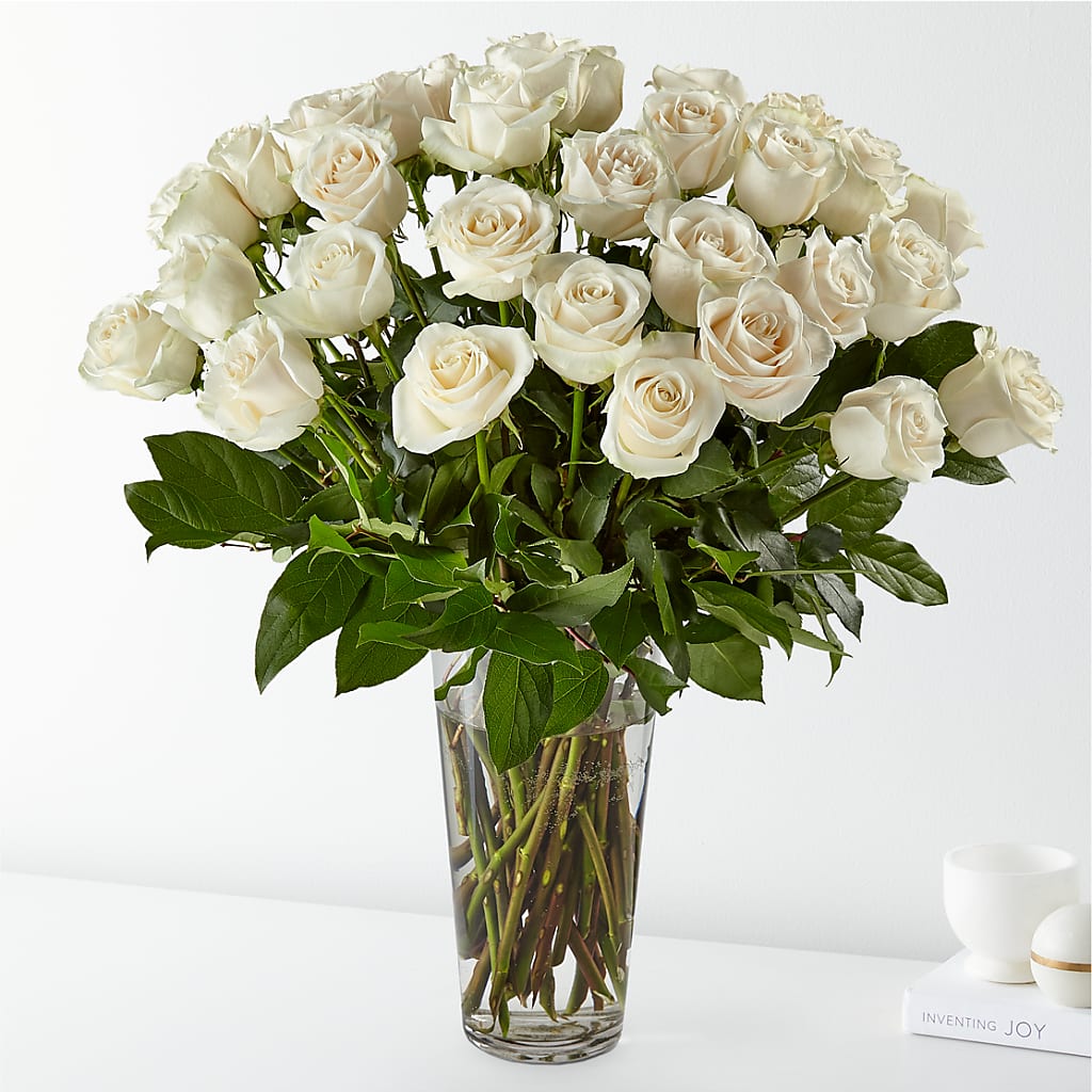 Long Stem White Rose Bouquet – BO'S ACCENT FLOWERS, Middlesboro KY