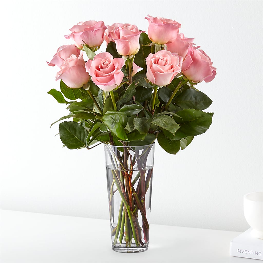 Long Stem Pink Rose Bouquet – BO'S ACCENT FLOWERS, Middlesboro KY