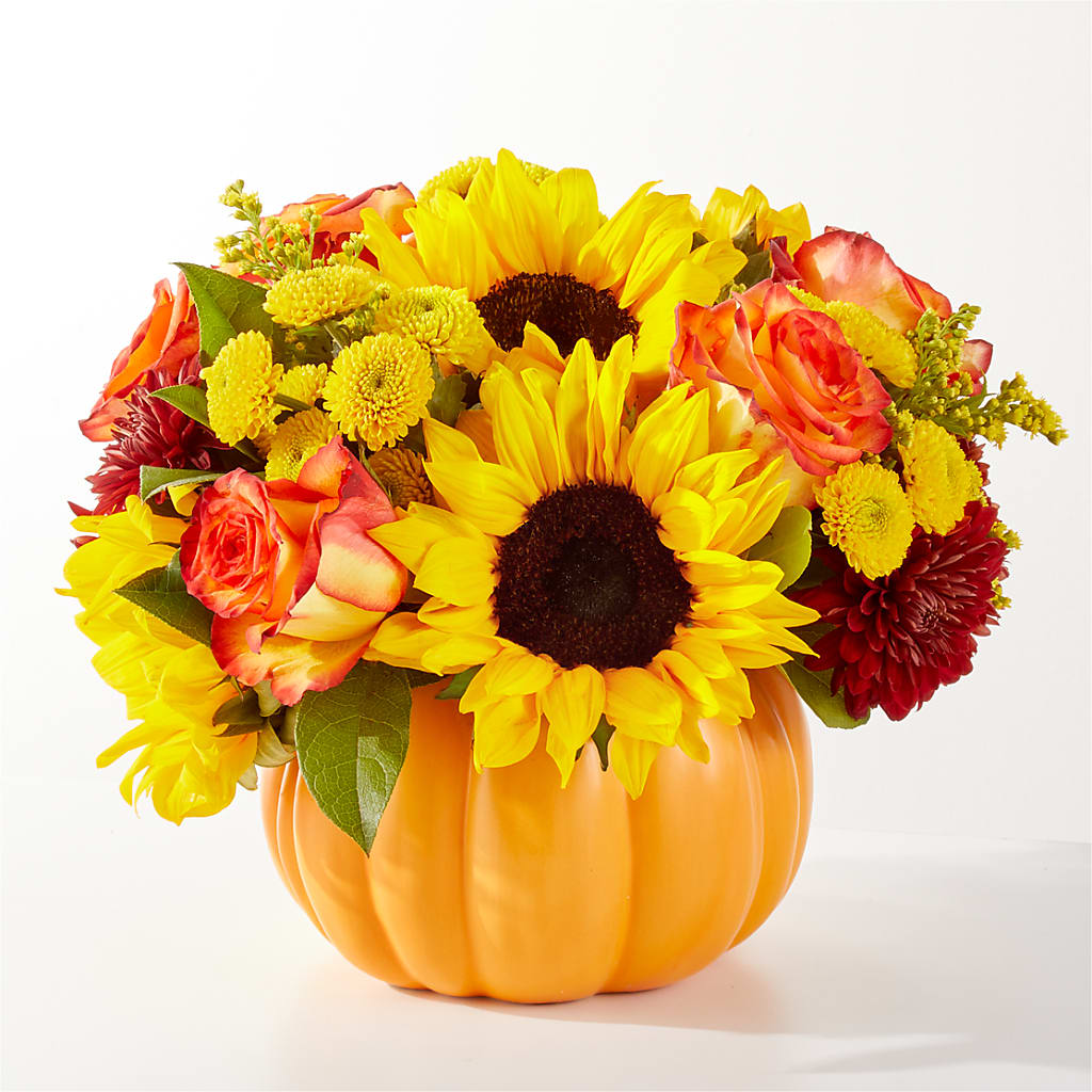 Golden Gourd Pumpkin Bouquet – BO'S ACCENT FLOWERS, Middlesboro KY