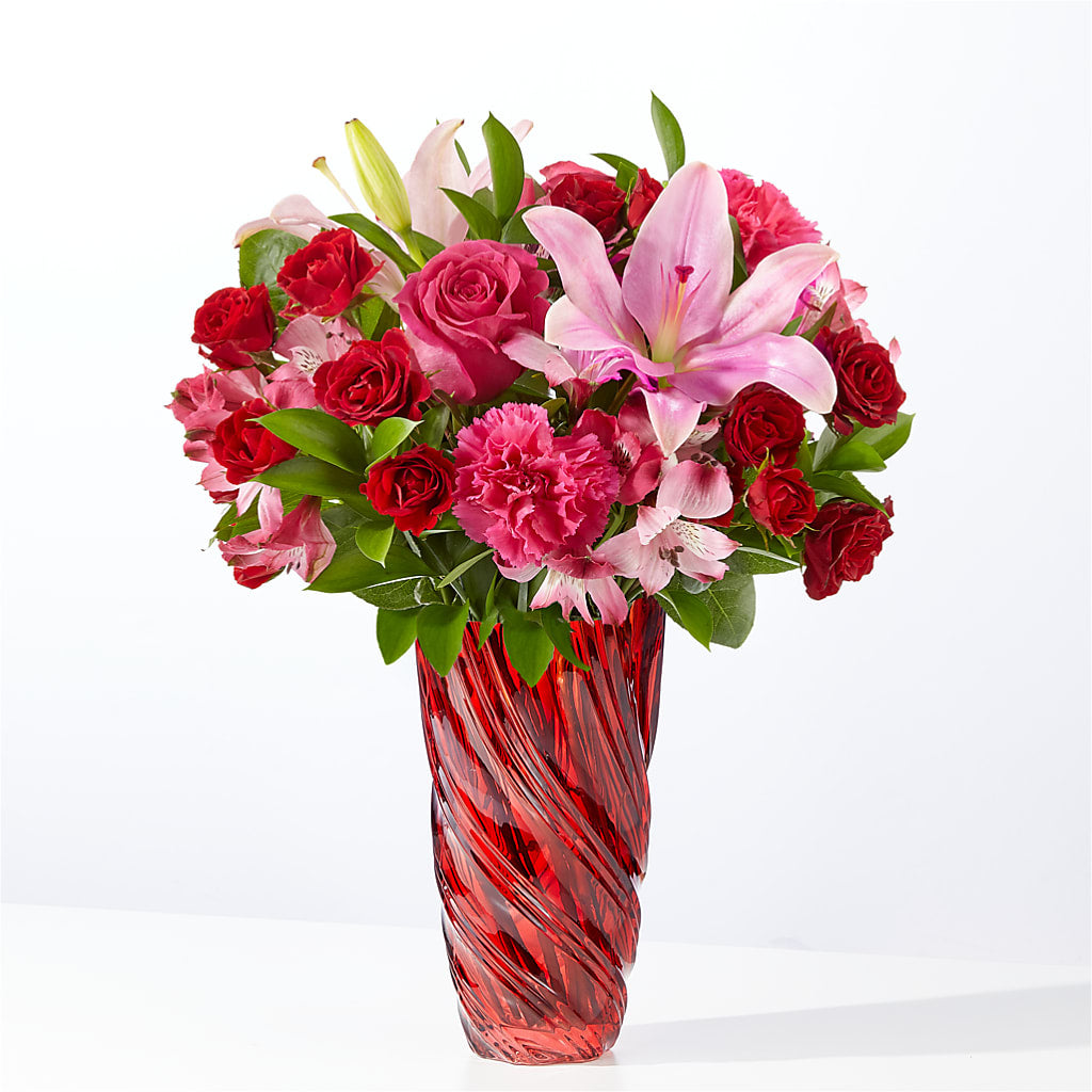 In Love Bouquet with Luxe Swirl Vase – BO'S ACCENT FLOWERS, Middlesboro KY