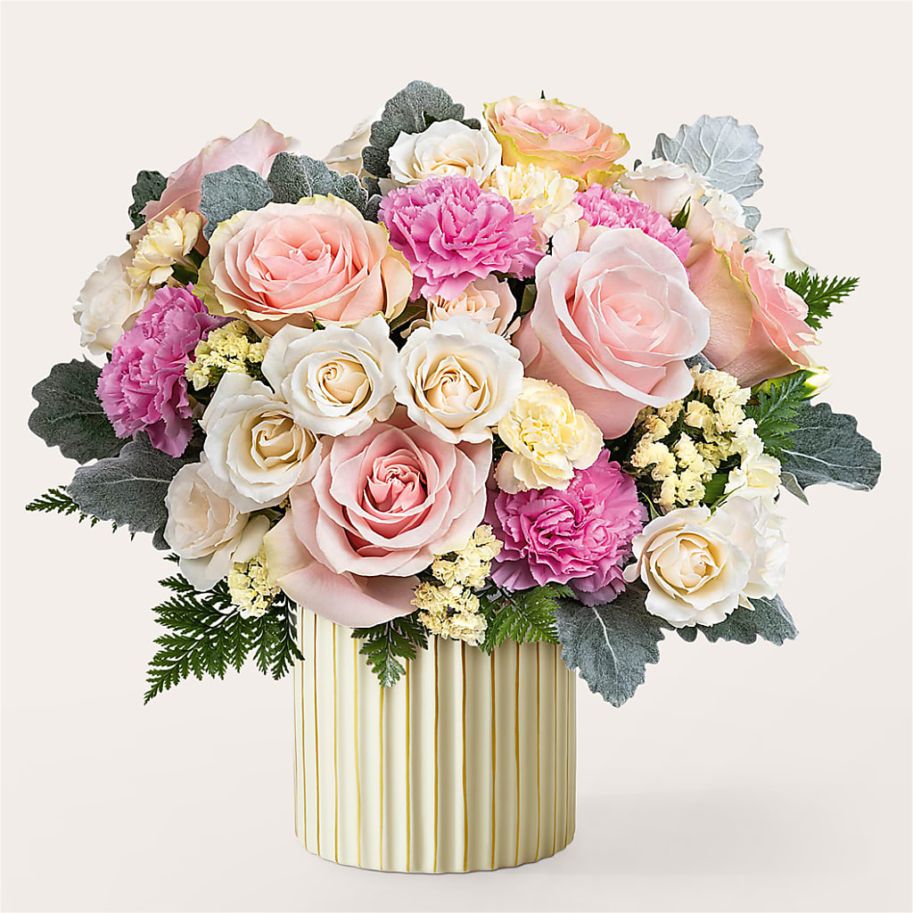 Blissful Moments Bouquet with Ivory Vase – BO'S ACCENT FLOWERS, Middlesboro KY
