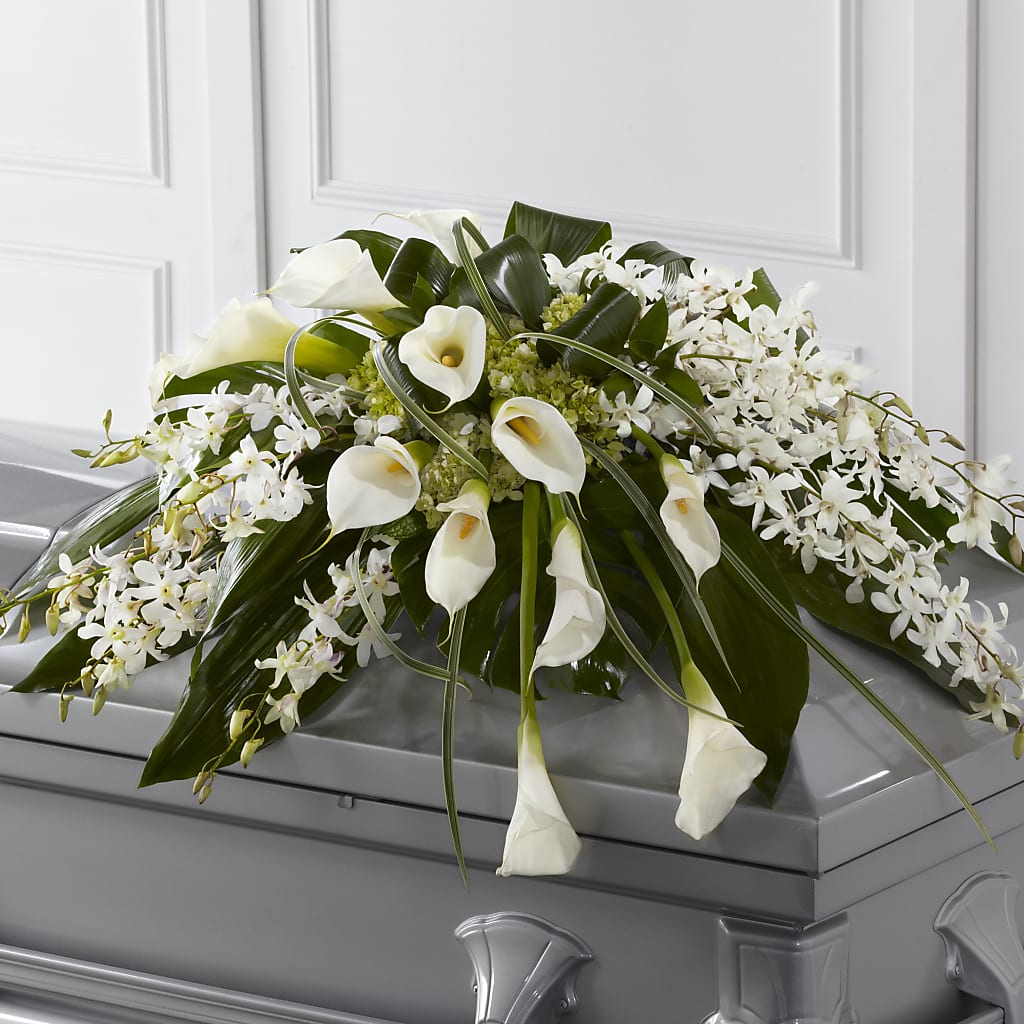 Angel Wings Casket Spray – BO'S ACCENT FLOWERS, Middlesboro KY