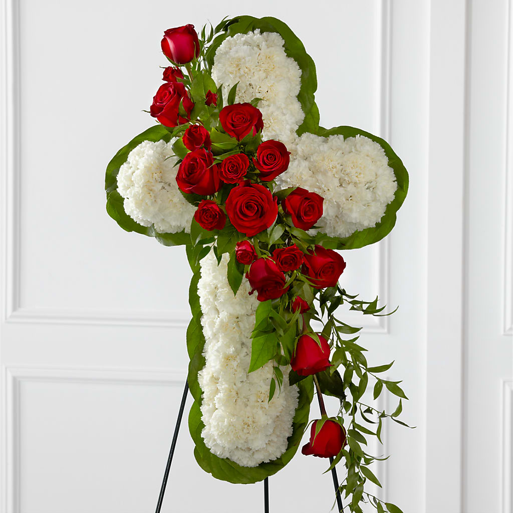Floral Cross Easel – BO'S ACCENT FLOWERS, Middlesboro KY
