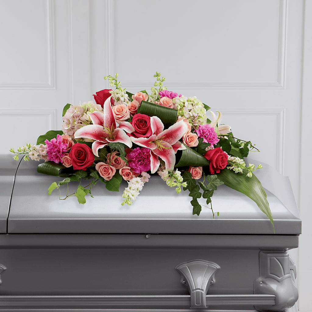 Splendid Grace Casket Spray – BO'S ACCENT FLOWERS, Middlesboro KY
