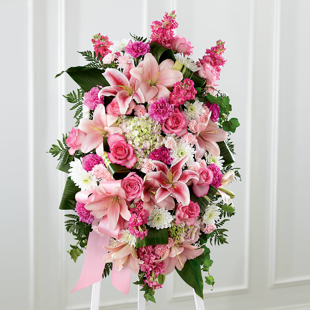 Comforting Standing Spray – BO'S ACCENT FLOWERS, Middlesboro KY