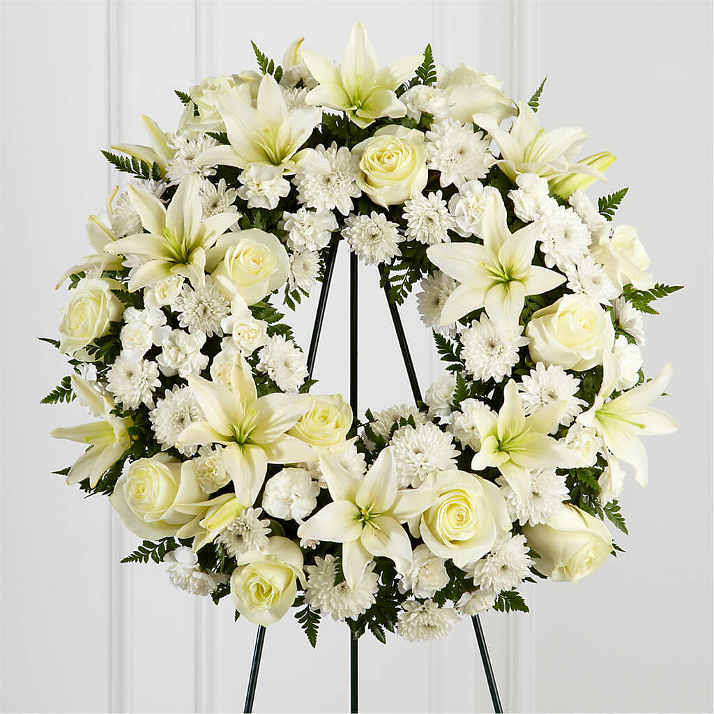 Treasured Tribute Wreath – BO'S ACCENT FLOWERS, Middlesboro KY