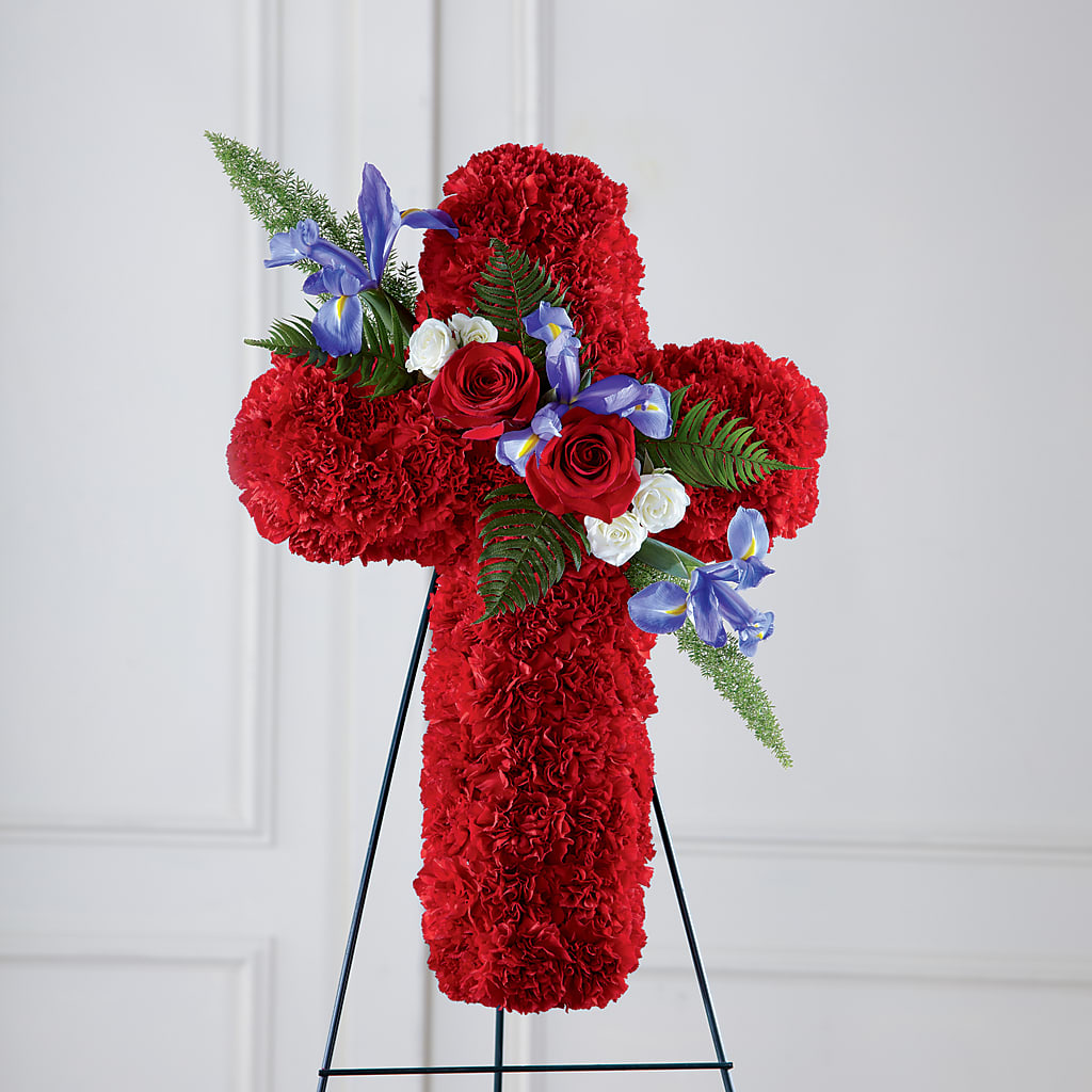 Faithful Hero Floral Cross – BO'S ACCENT FLOWERS, Middlesboro KY