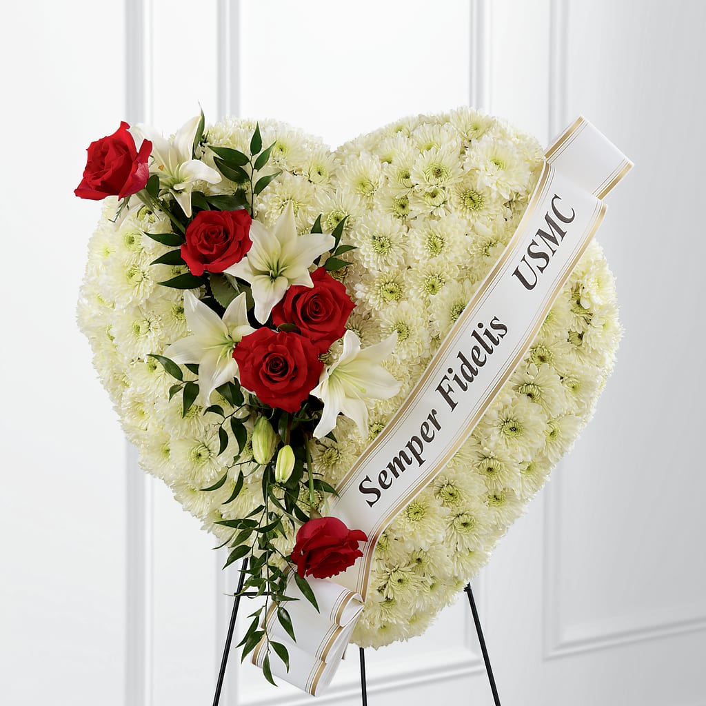 Heartfelt Hero Standing Heart – BO'S ACCENT FLOWERS, Middlesboro KY