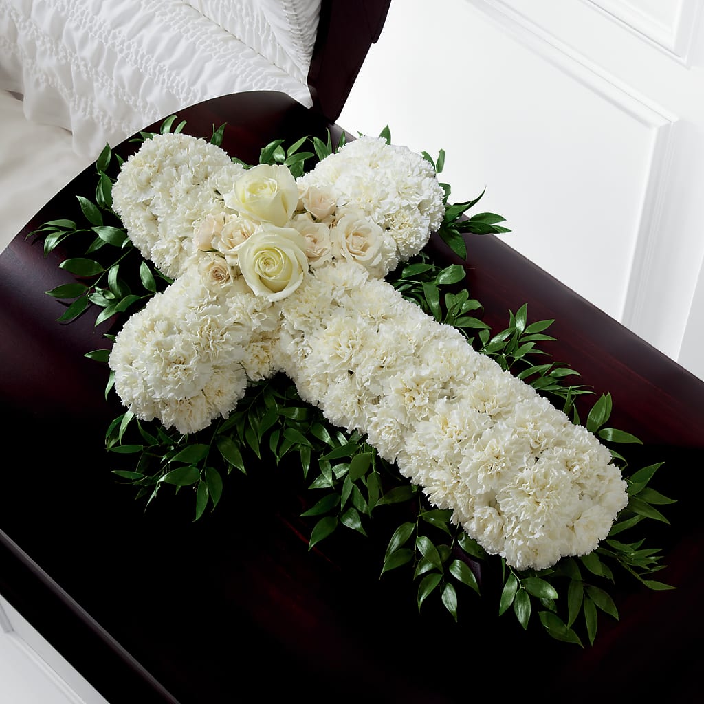 Peaceful Memories Casket Spray (Standard) – BO'S ACCENT FLOWERS, Middlesboro KY