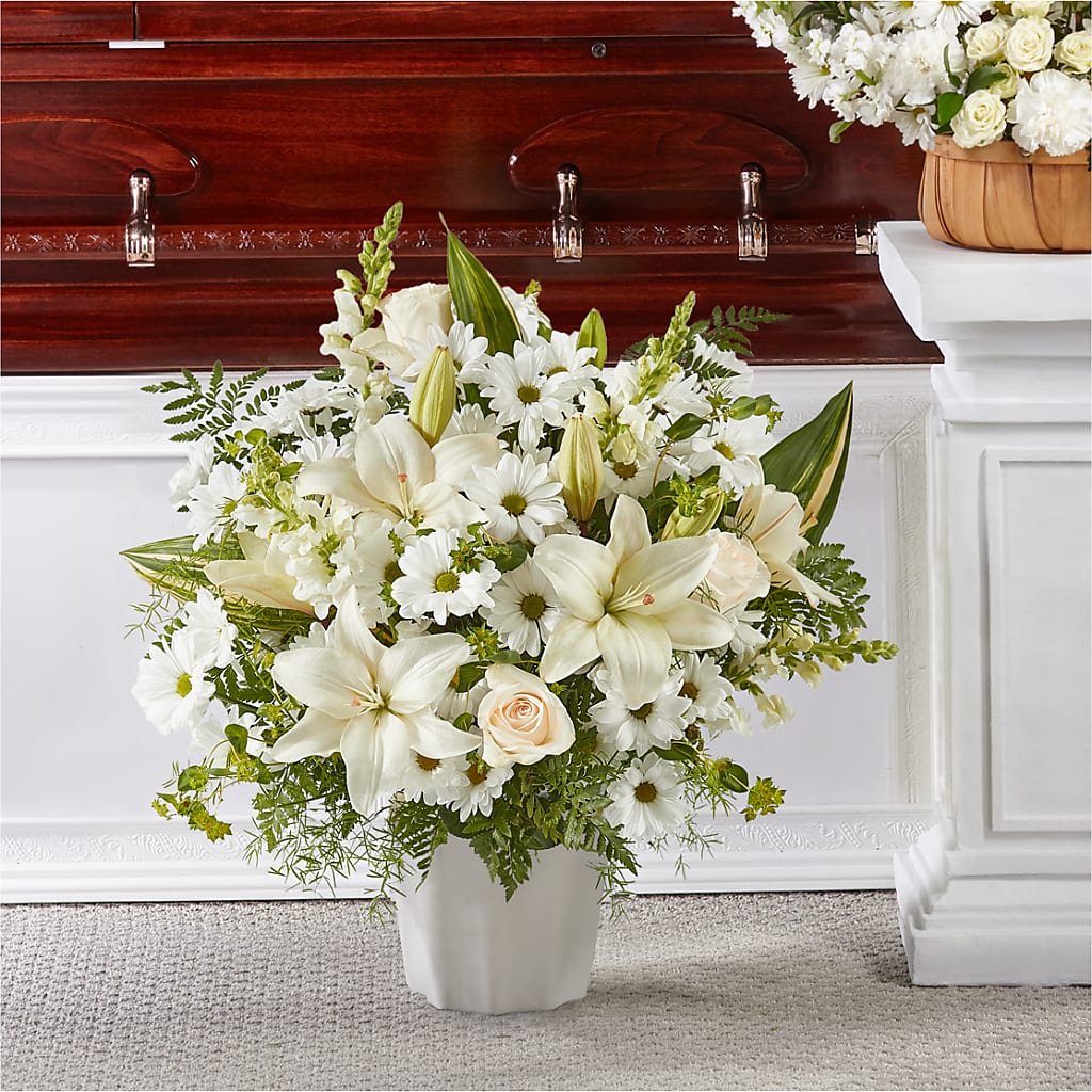 Thoughts of Tranquility Floor Basket – BO'S ACCENT FLOWERS, Middlesboro KY