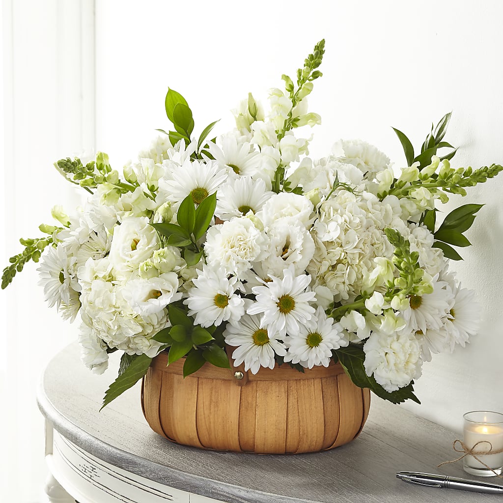 Pure Ivory Basket – BO'S ACCENT FLOWERS, Middlesboro KY