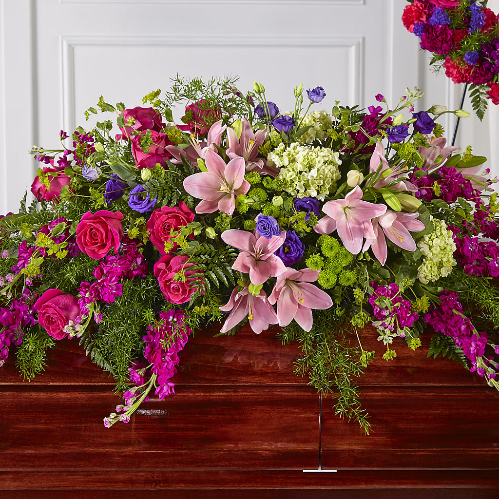 Radiant Tribute Casket Spray – BO'S ACCENT FLOWERS, Middlesboro KY