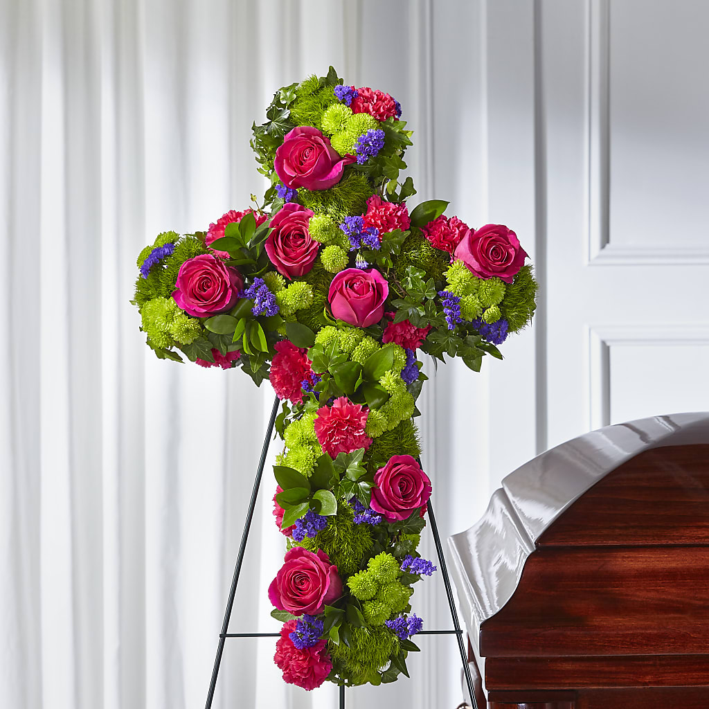 Tribute Rose Floral Cross – BO'S ACCENT FLOWERS, Middlesboro KY