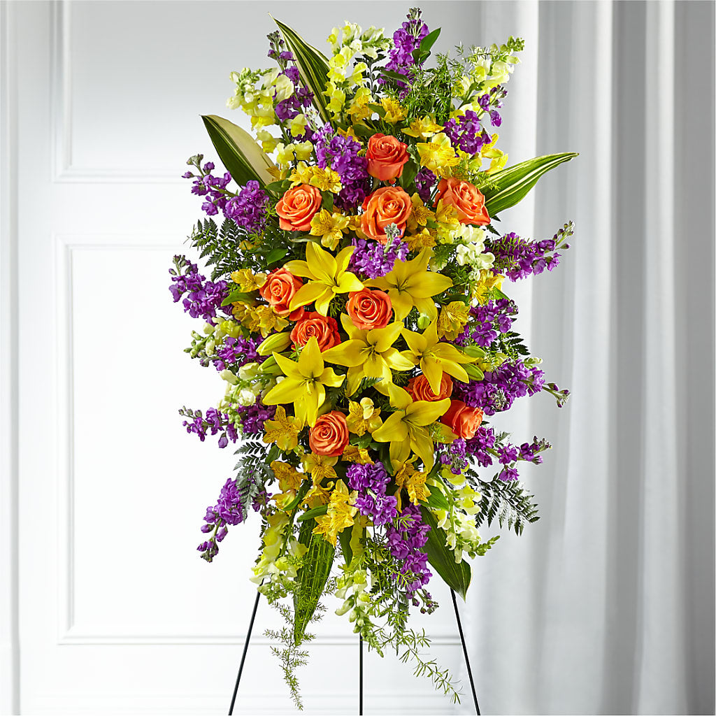 Thoughtful Prayers Standing Spray – BO'S ACCENT FLOWERS, Middlesboro KY