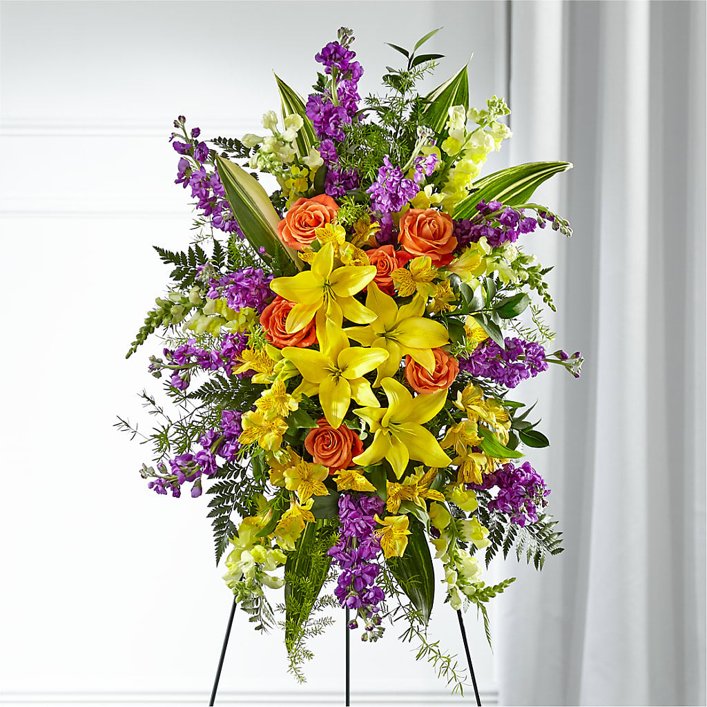 Thoughtful Prayers Standing Spray – BO'S ACCENT FLOWERS, Middlesboro KY