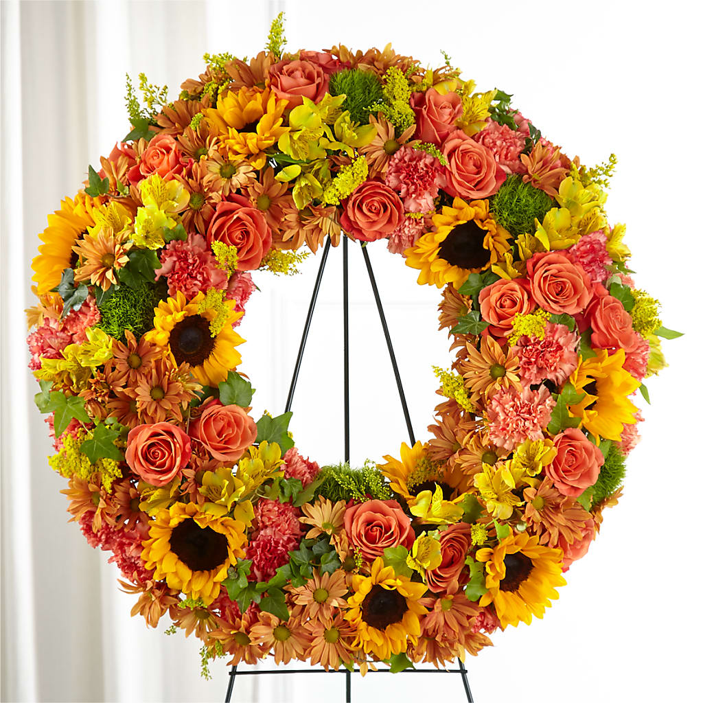 Autumnal Memories Wreath (Standard) – BO'S ACCENT FLOWERS, Middlesboro KY