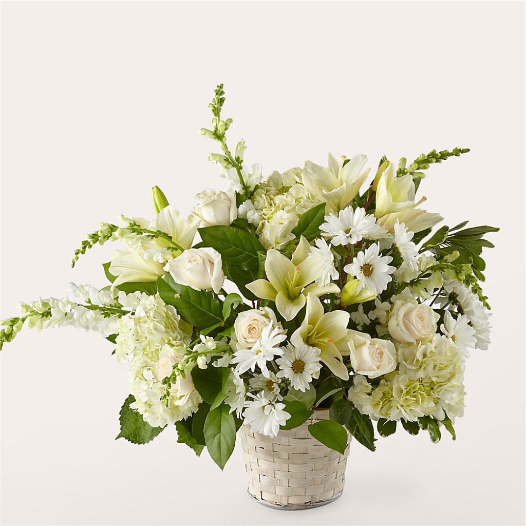 Ivory Elegance Floral Basket – BO'S ACCENT FLOWERS, Middlesboro KY