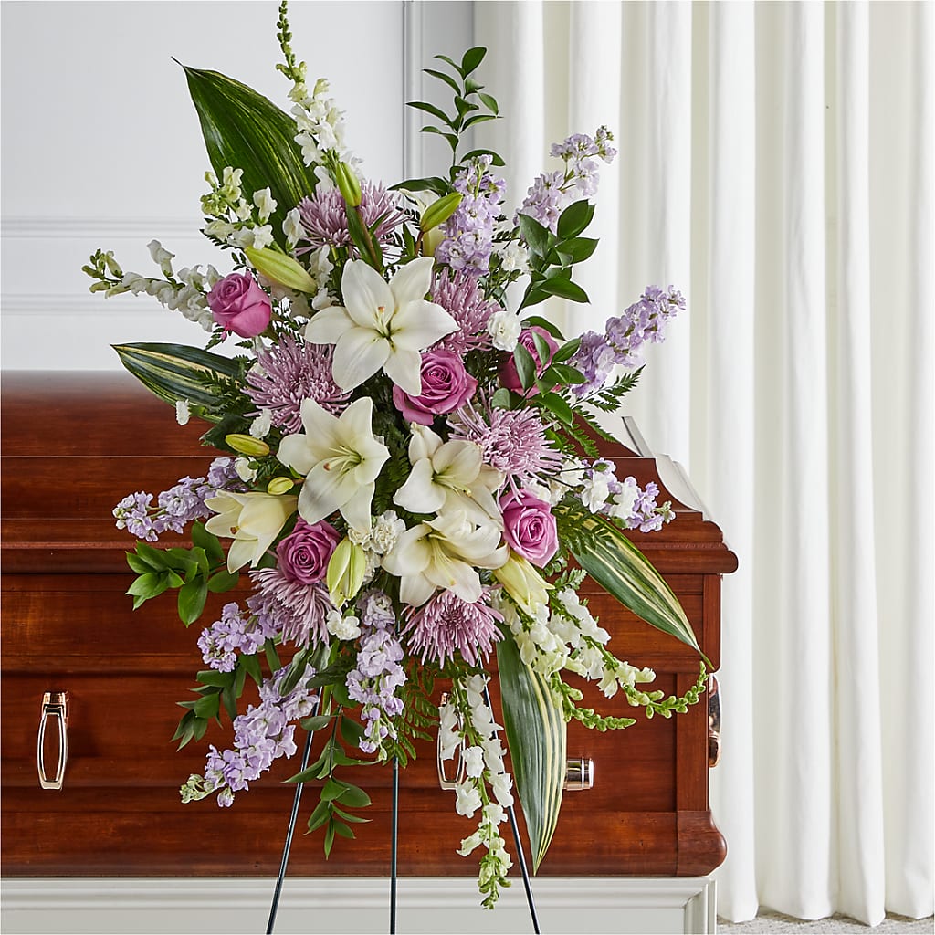 Grateful Hearts Standing Spray – BO'S ACCENT FLOWERS, Middlesboro KY