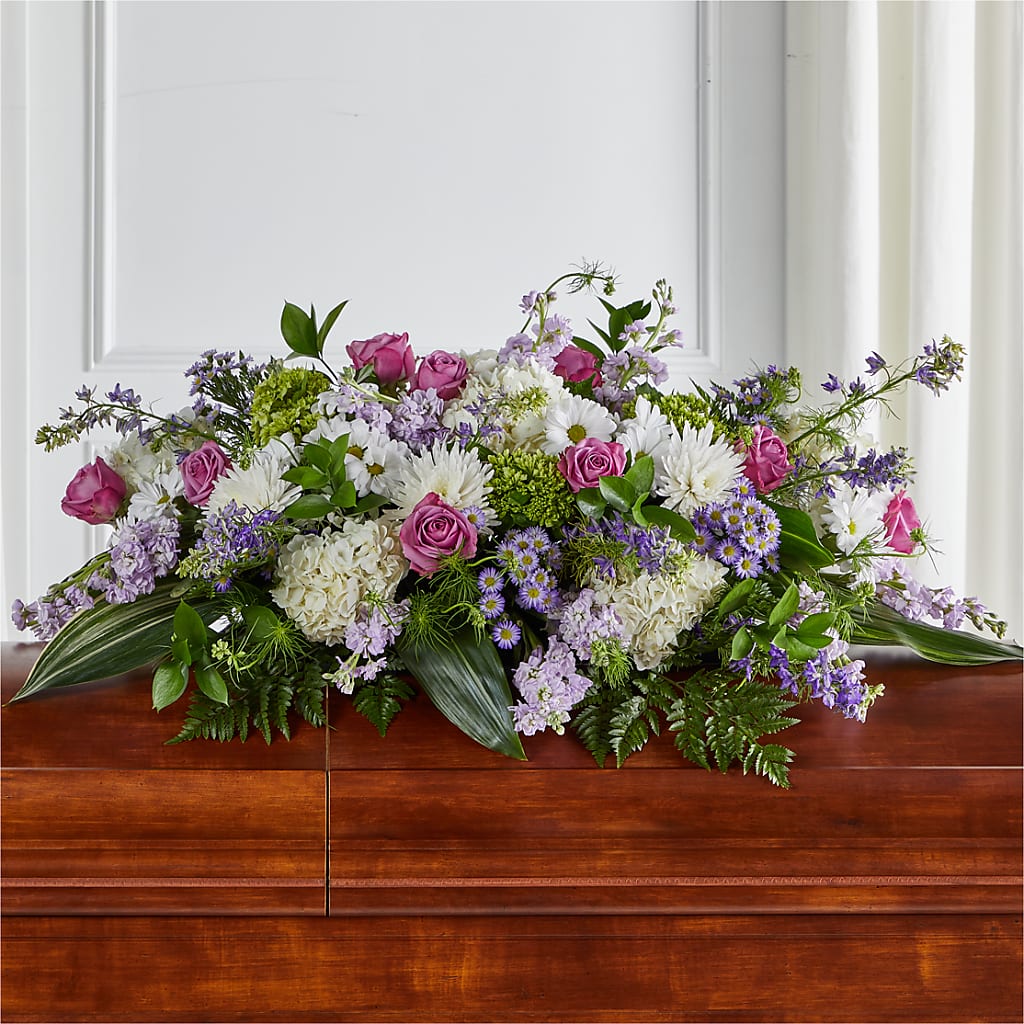 Meadows of Serenity Casket Spray – BO'S ACCENT FLOWERS, Middlesboro KY
