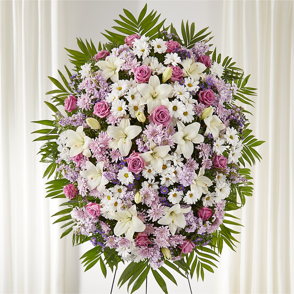 Surrounded by Love Standing Spray – BO'S ACCENT FLOWERS, Middlesboro KY