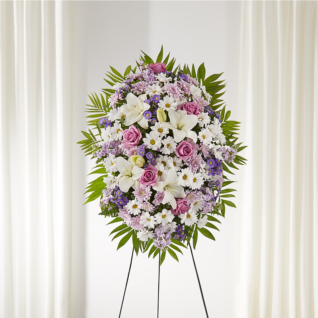 Surrounded by Love Standing Spray – BO'S ACCENT FLOWERS, Middlesboro KY