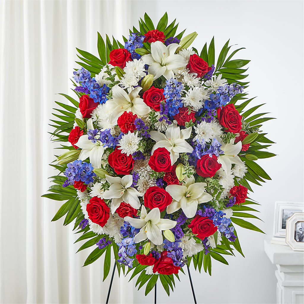 Cherished Service Standing Spray – BO'S ACCENT FLOWERS, Middlesboro KY