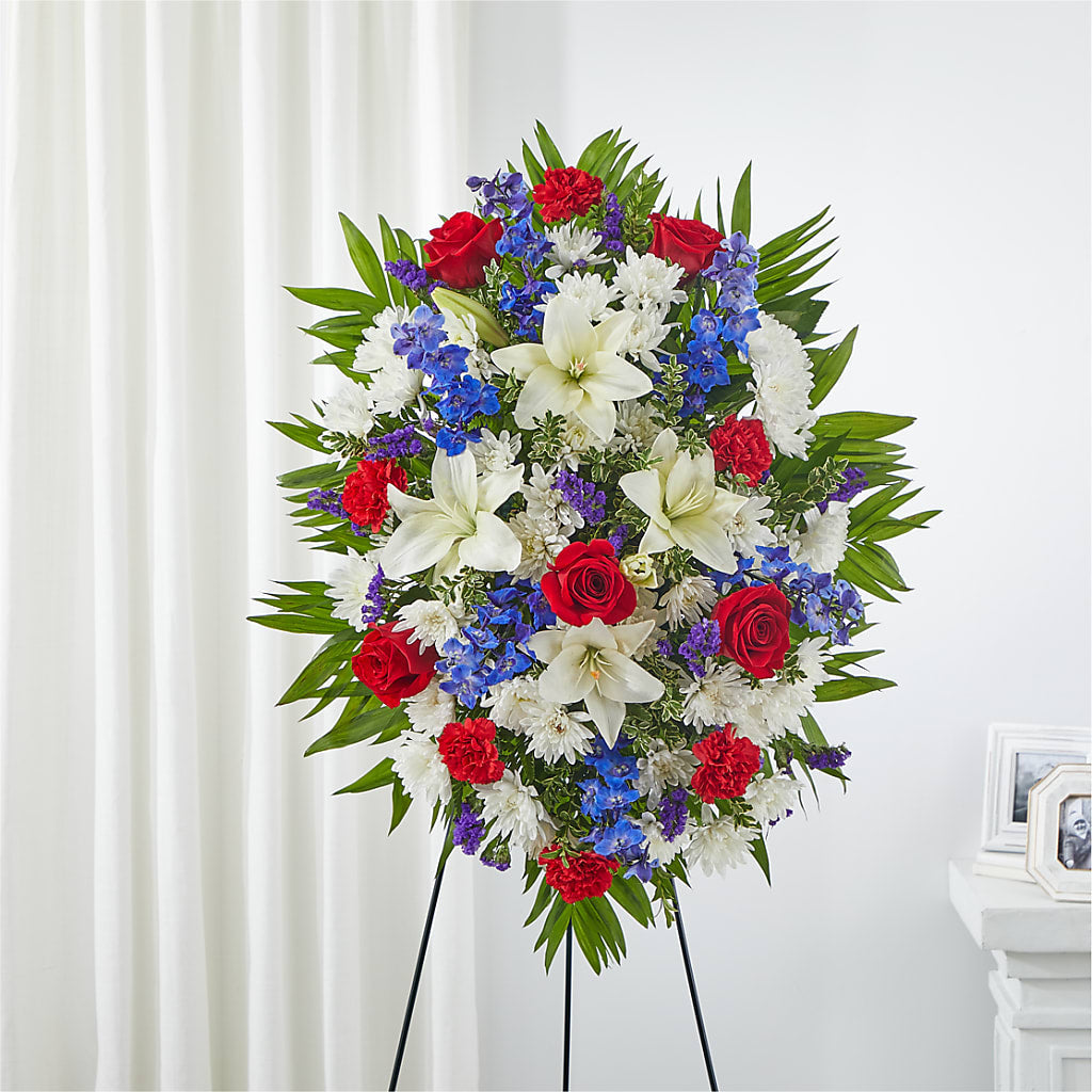 Cherished Service Standing Spray – BO'S ACCENT FLOWERS, Middlesboro KY