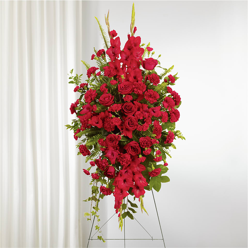 From the Heart Standing Spray – BO'S ACCENT FLOWERS, Middlesboro KY
