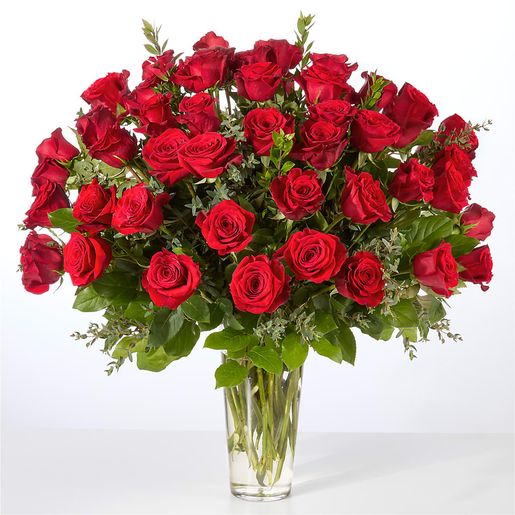 Forever Yours Fifty Stem Red Rose Bouquet – BO'S ACCENT FLOWERS, Middlesboro KY