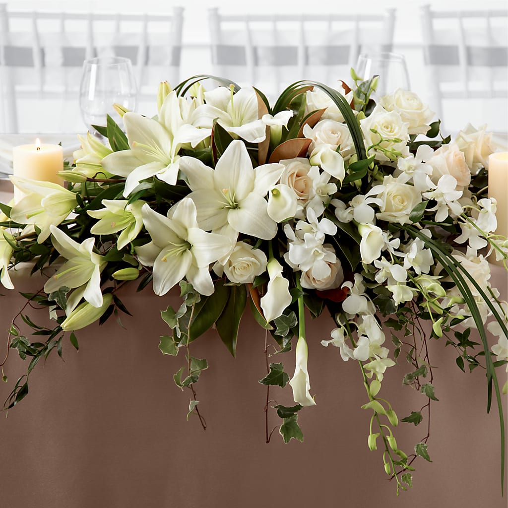 White Linen Arrangement – BO'S ACCENT FLOWERS, Middlesboro KY