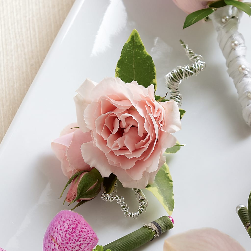 Pink Spray Rose Boutonniere – BO'S ACCENT FLOWERS, Middlesboro KY