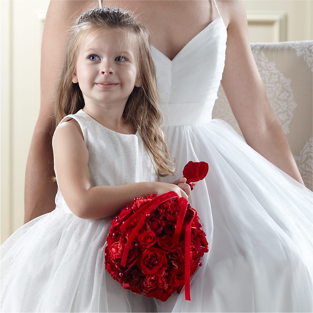 Pure at Heart Flower Girl Arrangement – BO'S ACCENT FLOWERS, Middlesboro KY