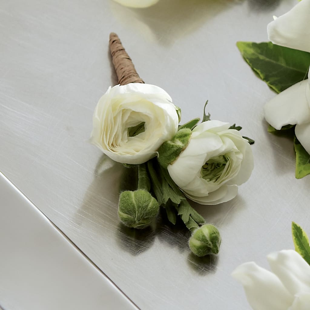 White Ranunculus Boutonniere – BO'S ACCENT FLOWERS, Middlesboro KY