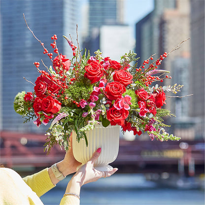 Big Red Bow Bouquet – BO'S ACCENT FLOWERS, Middlesboro KY