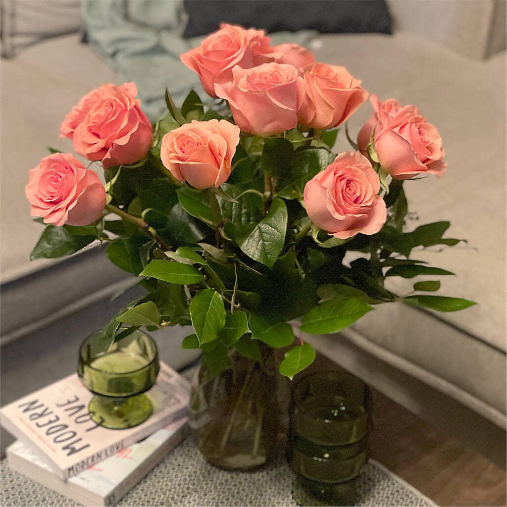 Long Stem Pink Rose Bouquet – BO'S ACCENT FLOWERS, Middlesboro KY