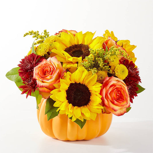 Golden Gourd Pumpkin Bouquet – BO'S ACCENT FLOWERS, Middlesboro KY