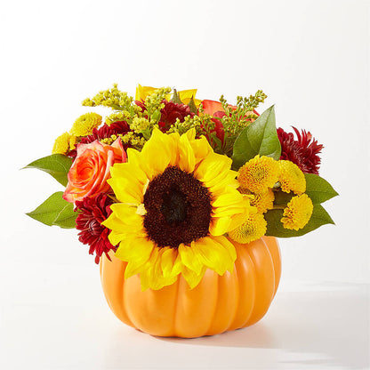 Golden Gourd Pumpkin Bouquet – BO'S ACCENT FLOWERS, Middlesboro KY