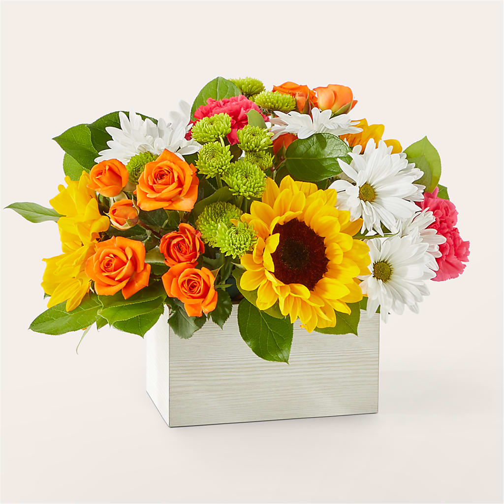 Sun-drenched Blooms Box Bouquet – BO'S ACCENT FLOWERS, Middlesboro KY