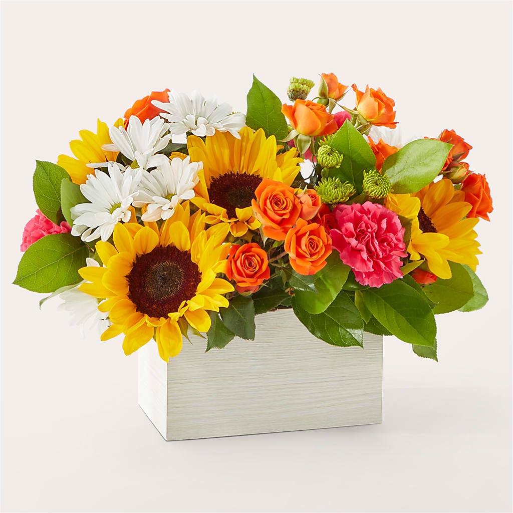Sun-drenched Blooms Box Bouquet – BO'S ACCENT FLOWERS, Middlesboro KY