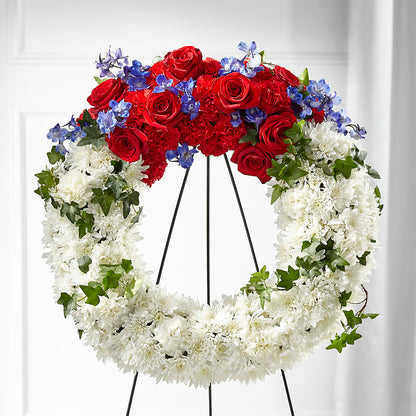 Patriotic Passion Wreath – BO'S ACCENT FLOWERS, Middlesboro KY