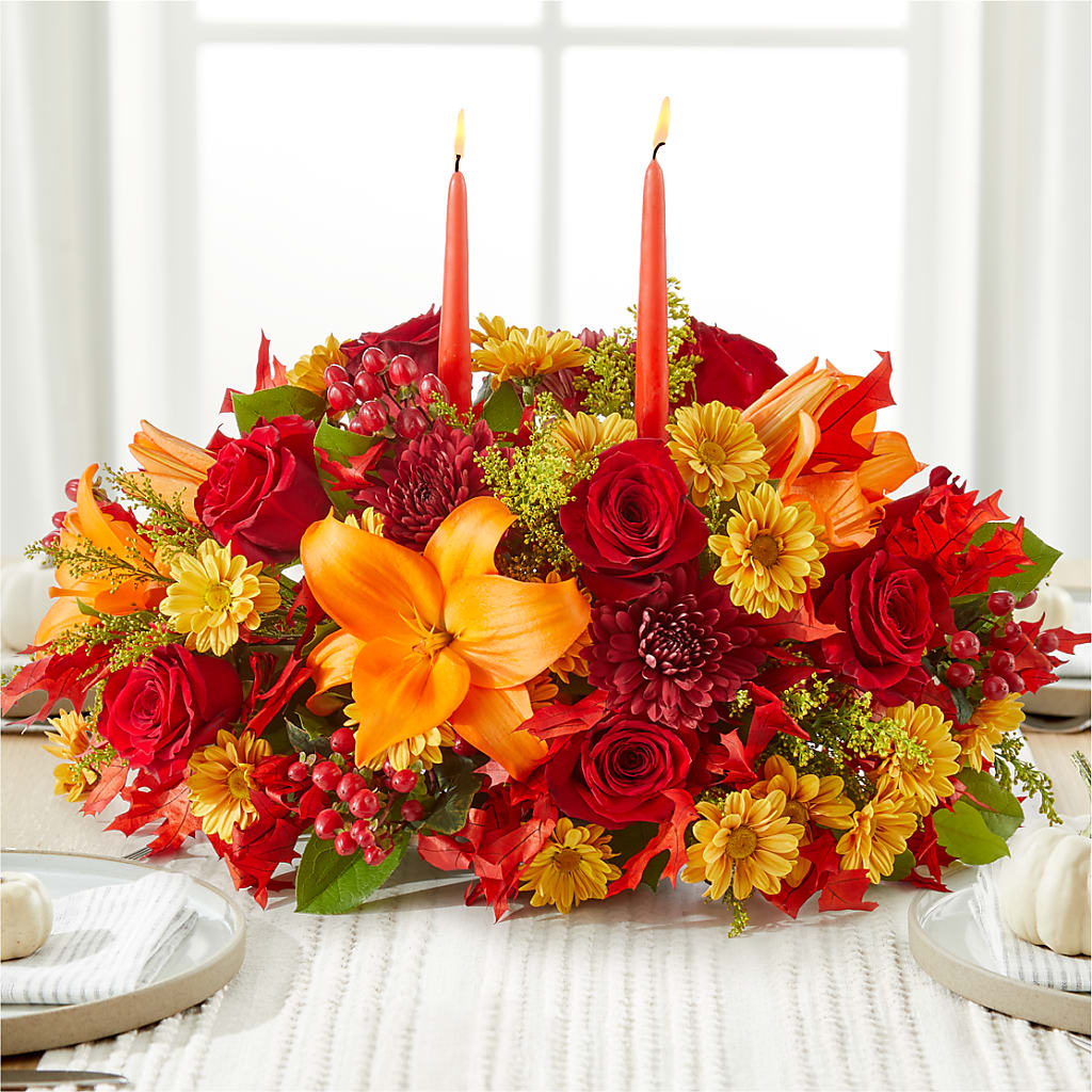 Autumn's Embrace Centerpiece – BO'S ACCENT FLOWERS, Middlesboro KY